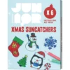 DIY-Kit Xmas Suncatchers, solfångare med jul-tema, 6 st. motiv och 7 färger