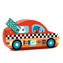 Djeco pussel – the racing car – 16 bitar, 25x25 cm