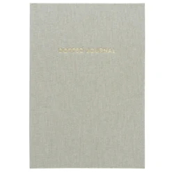 Dotted Journal A5 (148×210 mm) med tygomslag och öppen rygg, 80 prickiga ark, 100 g/m²