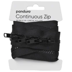 Dragkedja blixtlås, svart, längd med 1 meter dragkedja 5 zippers / handtag