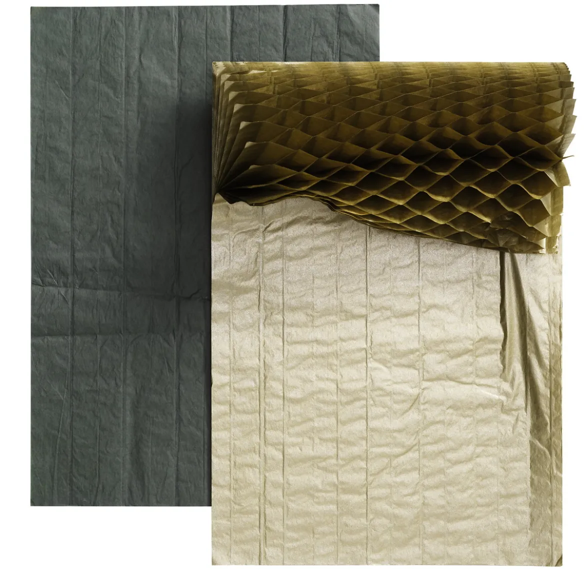 Dragspelspapper A4 (210x297 mm) 2-pack, guld & grön