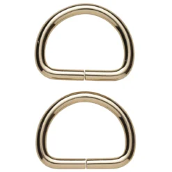 D-ring 2-pack – 34×28 mm, guldfärgad. Max rembredd 30 mm