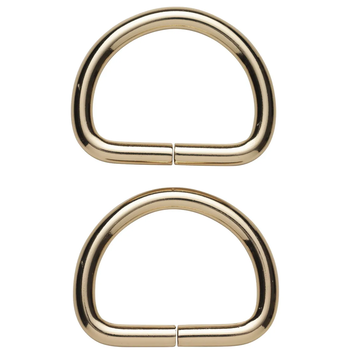 D-ring 2-pack – 34×28 mm, guldfärgad. Max rembredd 30 mm