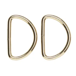 D-ring 2-pack – 42×30 mm, guldfärgad. Max rembredd 45 mm
