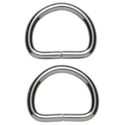 D-ring 2-pack – 34×28 mm, silverfärgad. Max rembredd 30 mm