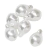 Droppformade akrylpärlor med en look av sötvattenspärlor 15x20 mm 6 st
