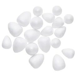 20 droppformade blomsterknoppar av styrolit i 2 olika storlekar, 1,5×2,0 / 2,0×2,5 cm