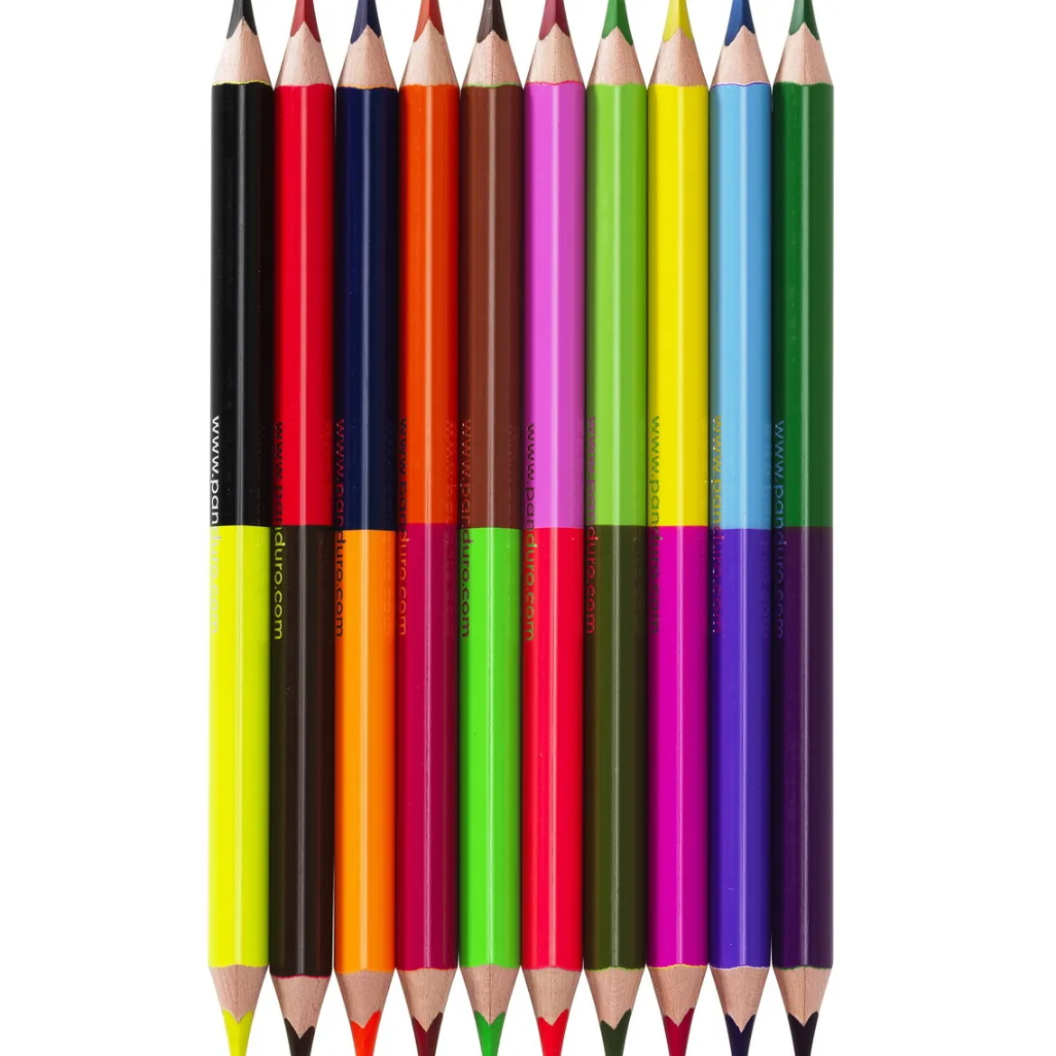 Dubbelfärgpennor Jumbo 10-pack – 10 pennor, 20 färger, smart va?