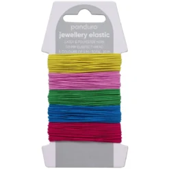 Elastisk smyckestråd Ø0,5 mm happy mix – 5×4 meter i glada basfärger
