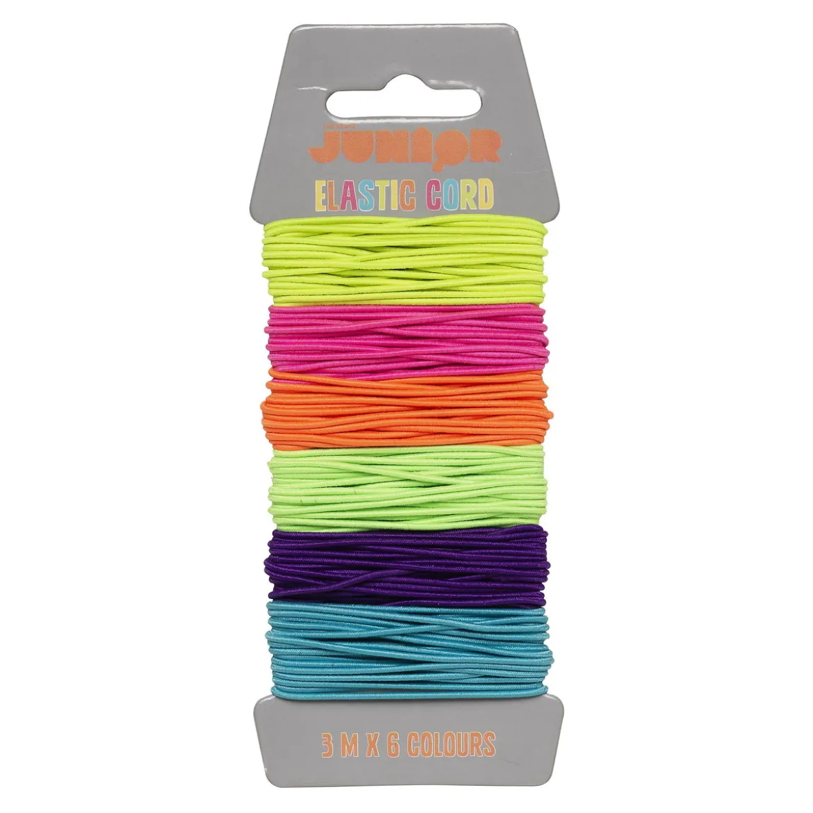 Elastisk tråd 6×3 meter smyckestråd i neon-färger