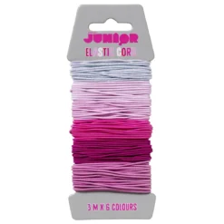 Elastisk tråd 6×3 meter smyckestråd i rosa färger
