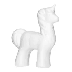 Enhörning av styrolit, 13×4×15,5 cm