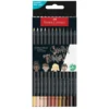Faber-Castell Black Edition Skin Tone vaxbaserade färgpennor 12-pack