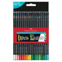 Faber-Castell Black Edition vaxbaserade färgpennor 36-pack