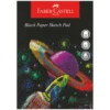 Faber-Castell Black Paper skissblock A4 – 210×297 mm, 40 svarta ark, 140g/m²