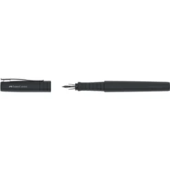 Faber-Castell Poly Ball reservoarpenna – svart pennkropp med blått bläck