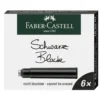 Faber-Castell refill till reservoarpennor, 6-pack, svart bläck