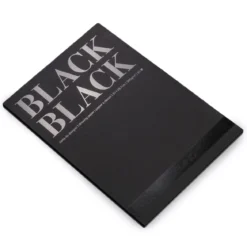 Fabriano ritblock med svarta ark A4 (210×297 mm), 20 ark, 300 grams ytvikt