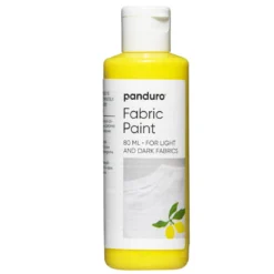 Fabric paint 80 ml – gul textilfärg för både ljust och mörkt tyg