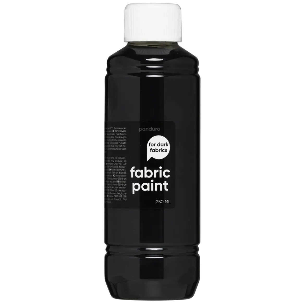 Fabric Paint 250 ml – svart täckande textilfärg för mörkt tyg