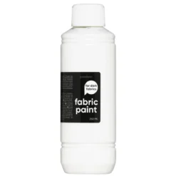 Fabric Paint 250 ml – vit täckande textilfärg för mörkt tyg