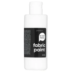 Fabric Paint 85 ml – vit täckande textilfärg för mörkt tyg