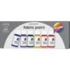 Fabric Paint Rainbow set 6×50 ml, textilfärger i basfärger för ljust tyg