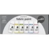 Fabric Paint set 6×50 ml, textilfärger i pastellfärger för ljust tyg