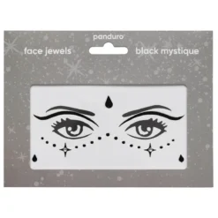 Face Jewels Black Mystique – stickers & ansiktssmycke för utklädnad och maskerad