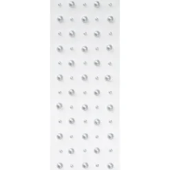 Face Jewels Pearl Dots – 60 pärlemorfärgade runda ansiktssmycken