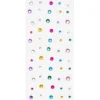 Face Jewels Rainbow Dots – 55 runda & fina ansiktssmycken i olika färger