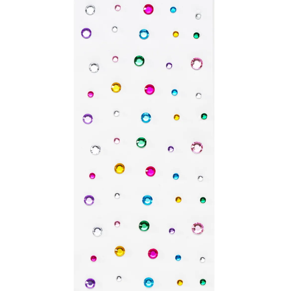 Face Jewels Rainbow Dots – 55 runda & fina ansiktssmycken i olika färger