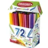Fibracolor tuschpennor 72-pack, 2×24 vanliga tuschpennor + 24 med tjock spets. Totalt 24 olika färger.