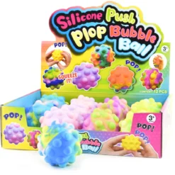 Fidget popping ball – Kläm eller poppa. Säljs assorterat. Pris per styck.