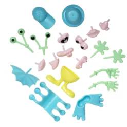 Figurdelar av plast, 20 roliga dekorationer till leklera