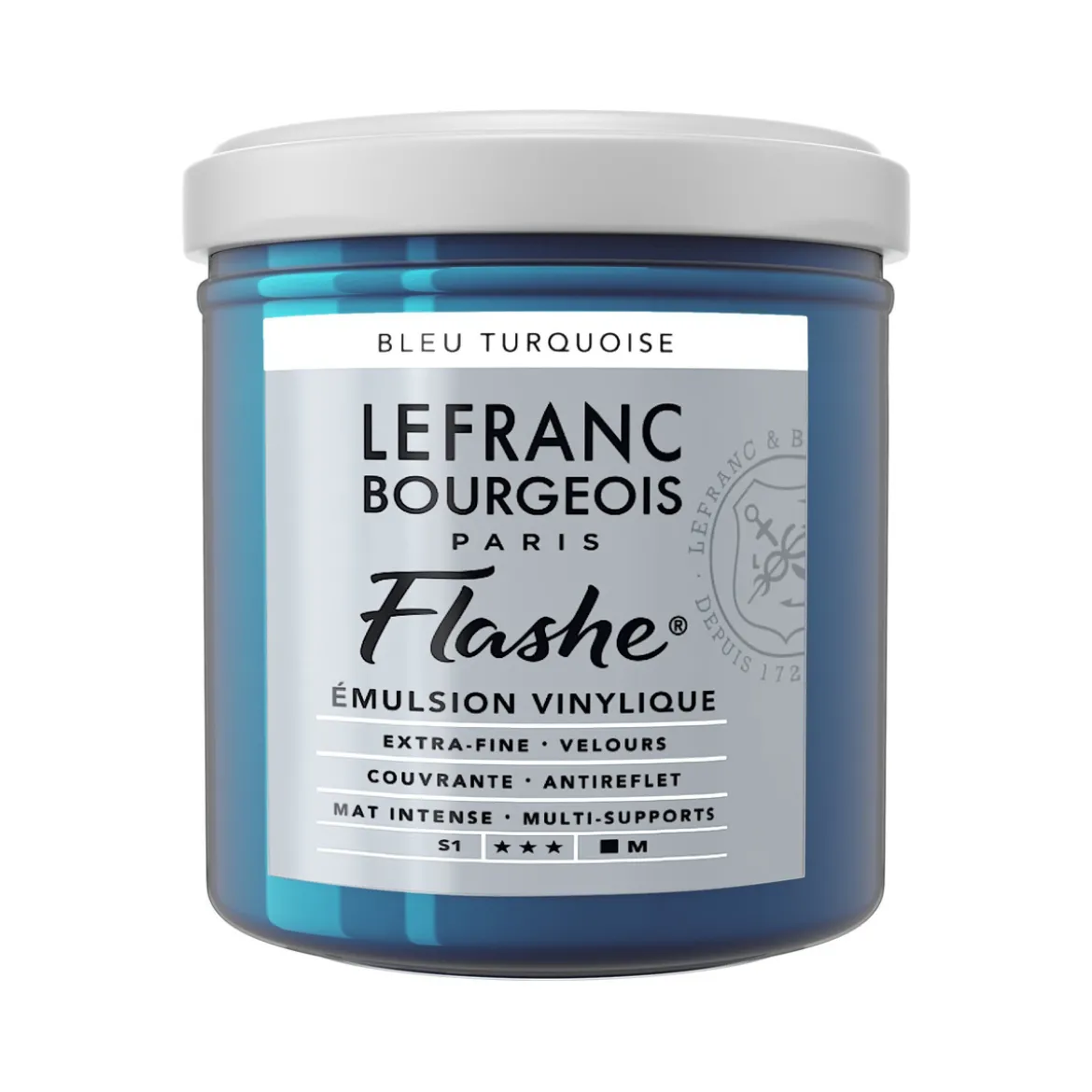 Flashe vinylfärg 125 ml Turquoise Blue 050