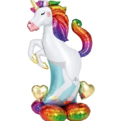 Folieballong AirLoonz Unicorn – 139 cm hög fantastisk enhörning!