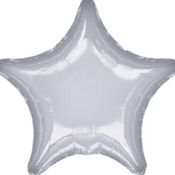 Folieballong Ø45 cm – silverfärgad stjärna