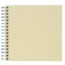 Fotoalbum med spiralbindning, 22×22 cm, beige, 25 vita ark, 225 g/m²