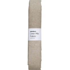 Färdigskuren tygbit av linnemix 100×137 cm naturfärgad