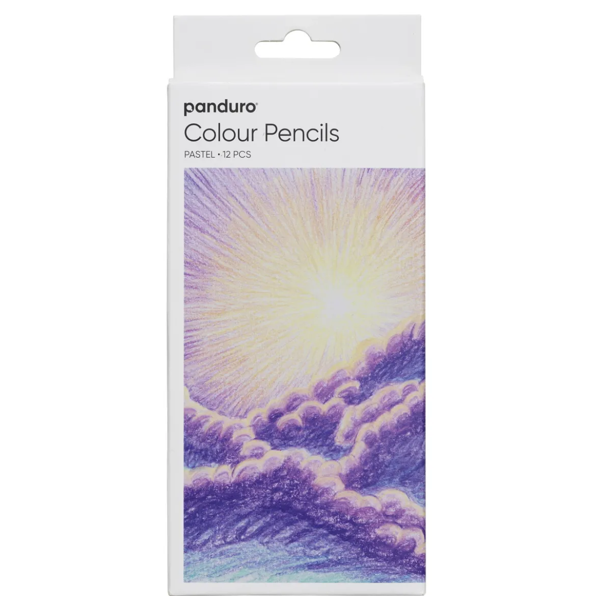 Färgpennor 12-pack Pastel, vaxbaserade pennor i pastellfärger