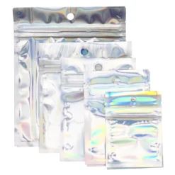 Förslutningsbara iriserande polybags 10 st. 6×8, 7×10, 8×11, 10×12 och 12×15 cm