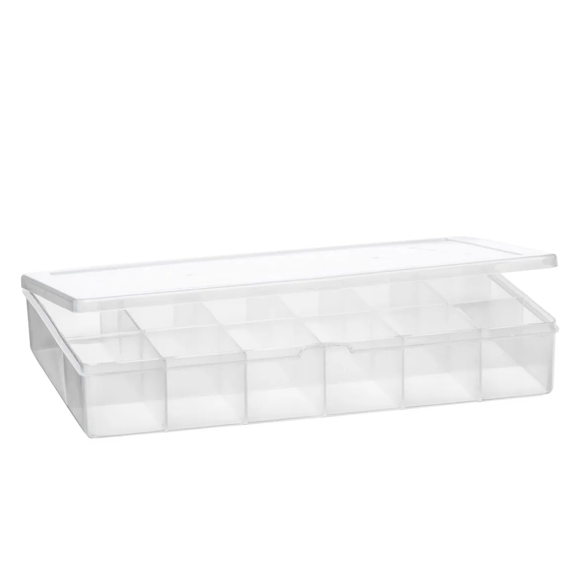 Förvaringsask av plast med 17 praktiska fack – 26×17×4,5 cm
