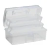 Förvaringslåda av plast med utfällbara förvaringssektioner – 22×13×11 cm