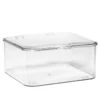 Förvaringslåda av transparent hårdplast, 18×18×9 cm