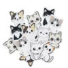 Funky Foam Söta katter, 60 bitar självhäftande dekorgummi, ca 25×45 mm