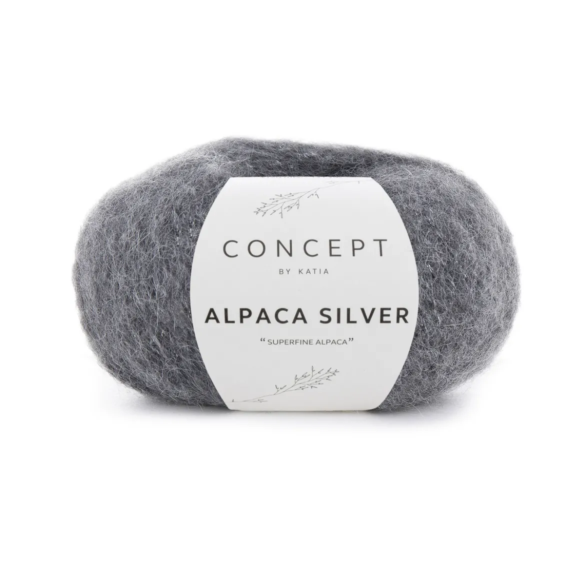 Garn Alpaca silver 25g m.grå