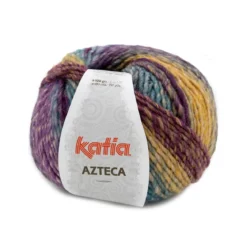 Garn Azteca 100g lila/gul mel