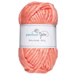 Garn Bulky Acrylic 100g aprikos – ett tjockt garn som ger resultat snabbt