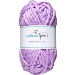 Garn Bulky Acrylic 100g lila – ett tjockt garn som ger resultat snabbt